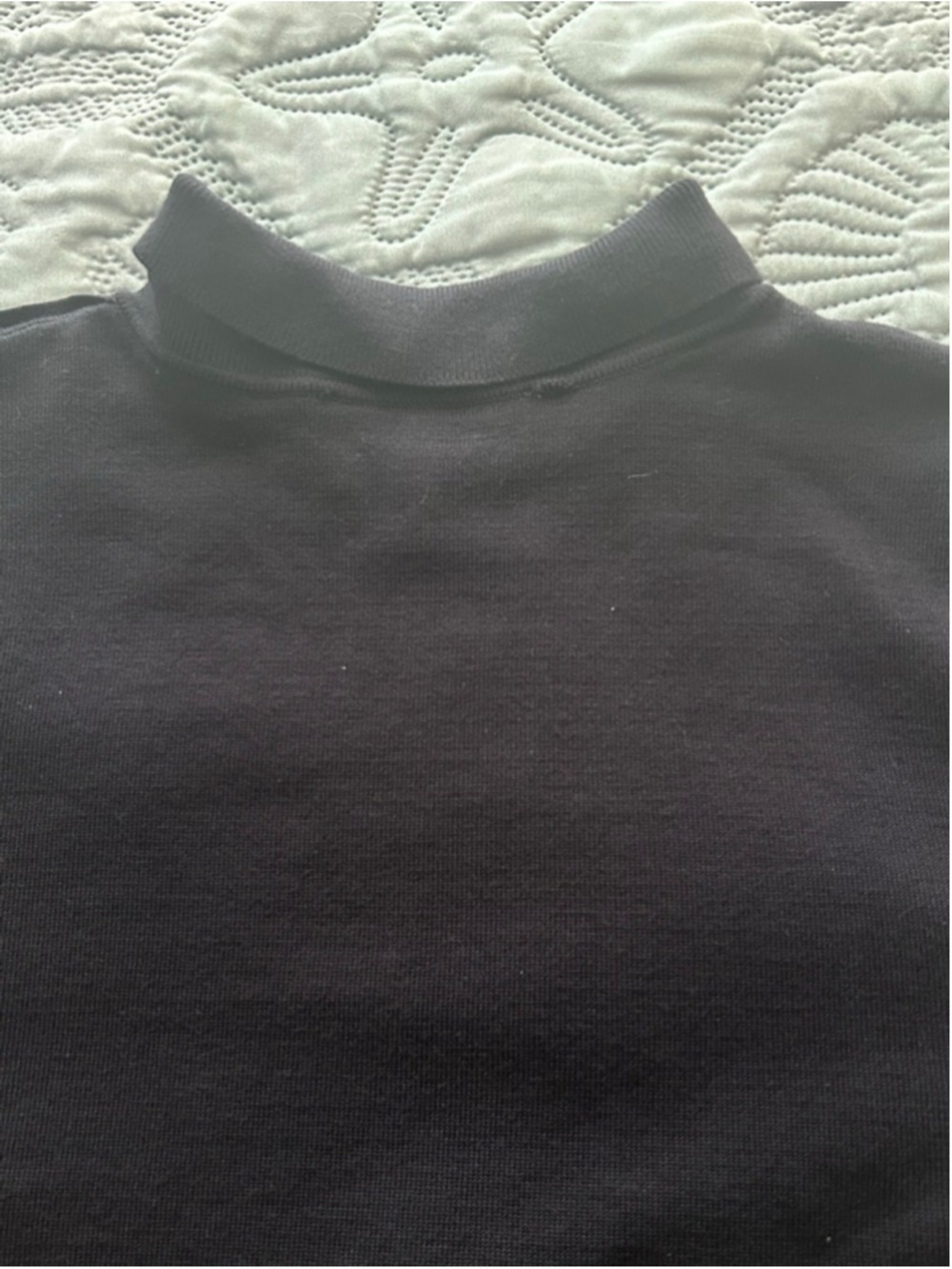 Tommy Hilfiger Navy Crew Neck Sweater Gold Button Shoulder Size L - Picture 7 of 11